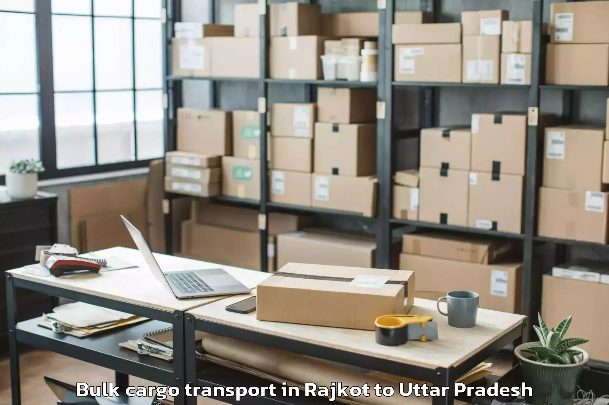 Book Rajkot to Lalganj Raebareli Bulk Cargo Transport Online